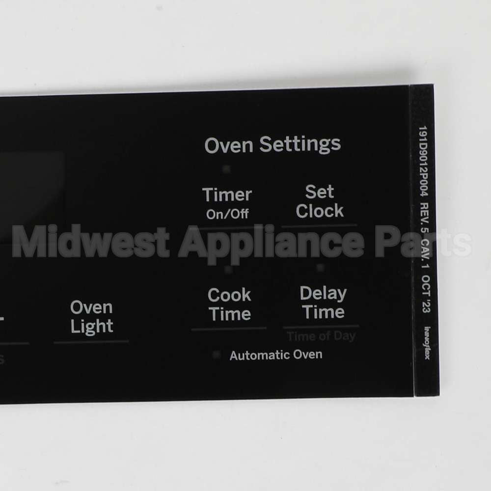 WB07X26634 GE Faceplate Graphics (Bk)