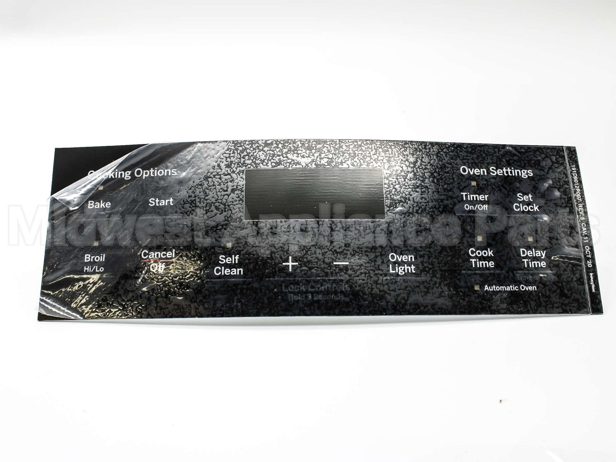 WB07X26647 GE Faceplate Graphics (Bk)