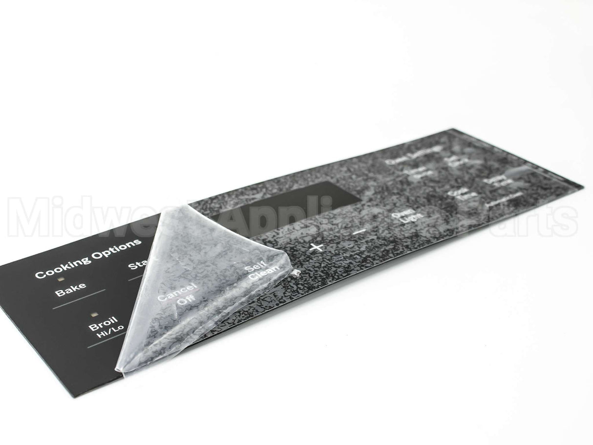 WB07X26647 GE Faceplate Graphics (Bk)