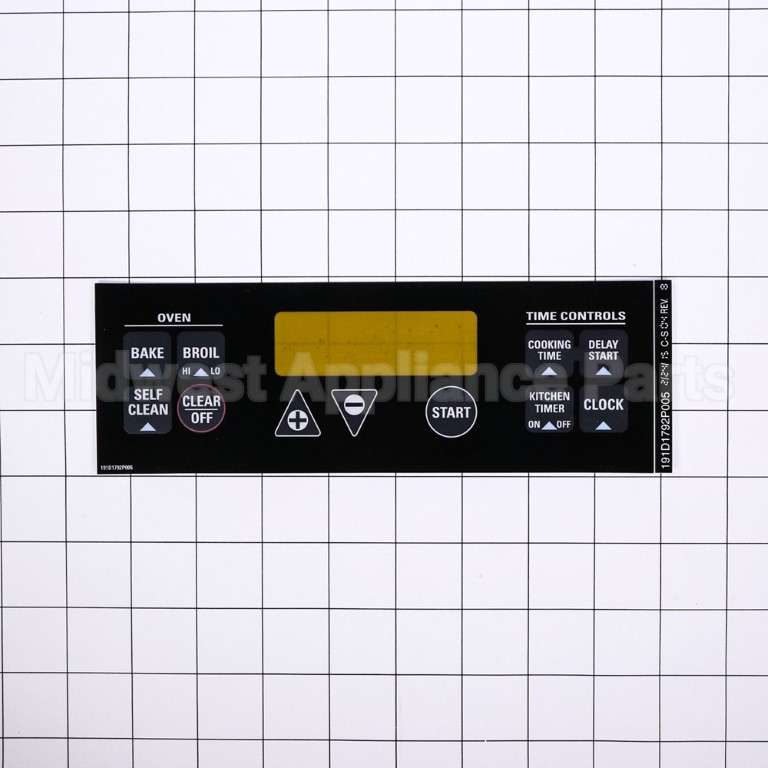 WB27K5337 GE Clock Plate-Black