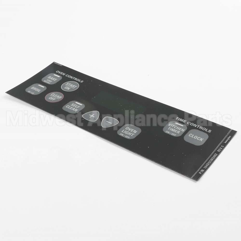 WB27T10517 GE Faceplate Graphics Asm