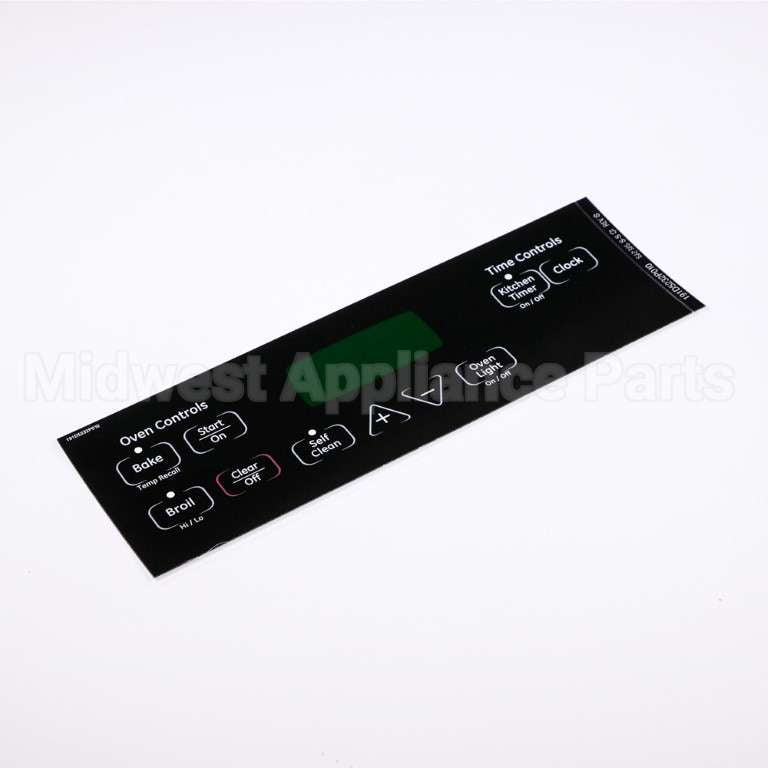 WB27T11013 GE Faceplate Graphics (Bk)