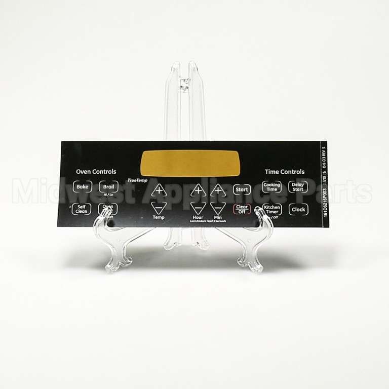 WB27T11229 GE Range Electronic Control Overlay - Black