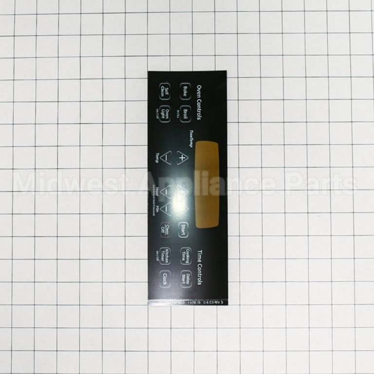 WB27T11229 GE Range Electronic Control Overlay - Black