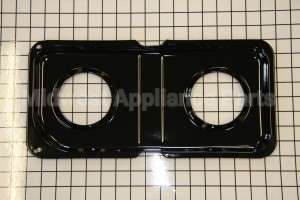 WB34K10010 GE Burner Pan, Left (Bk)