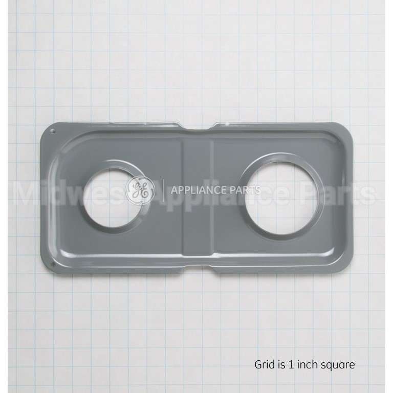 WB34K10013 GE Range Double Drip Pan - Right Side; Gray