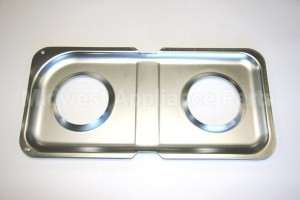 WB34K10013 GE Range Double Drip Pan - Right Side; Gray
