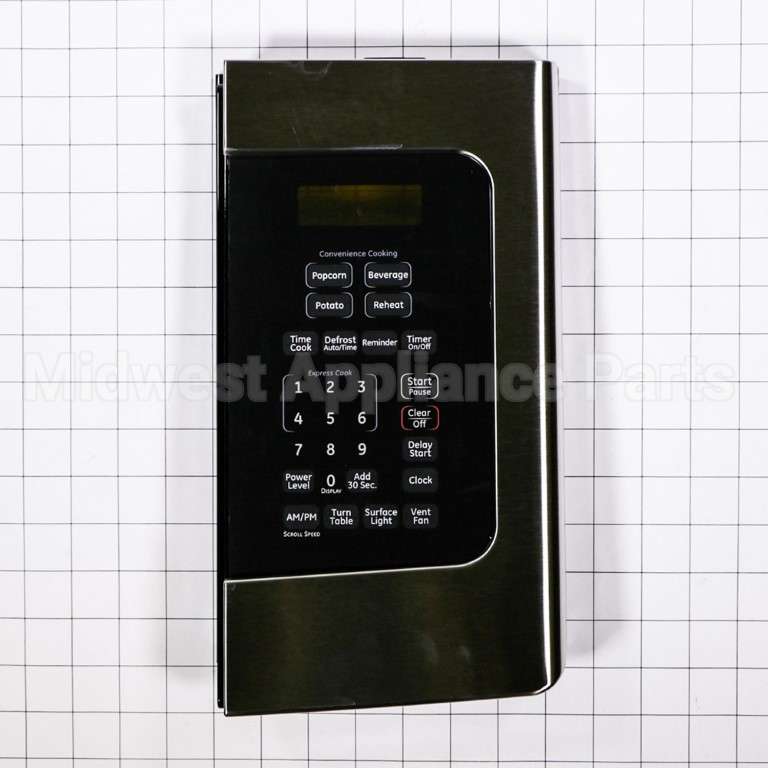 WB56X10826 GE Microwave Control Panel-Stainless & Blk