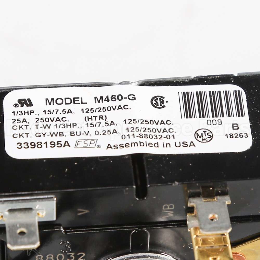 WP3398195 Whirlpool Timer