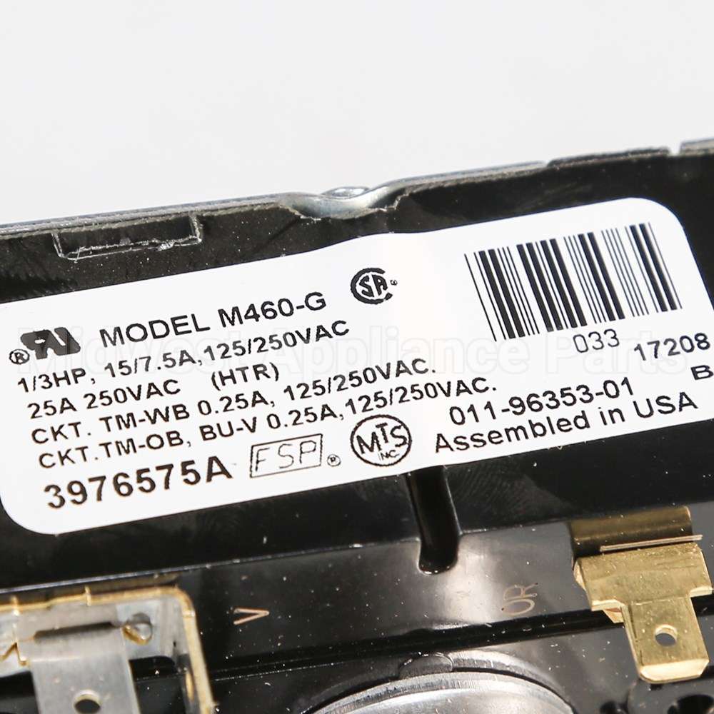 WP3976575 Whirlpool Timer