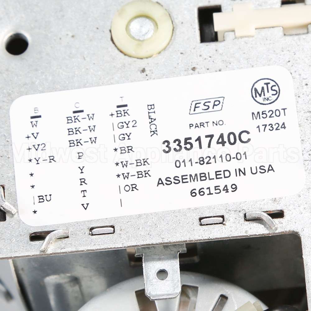 WP661549 Whirlpool Timer