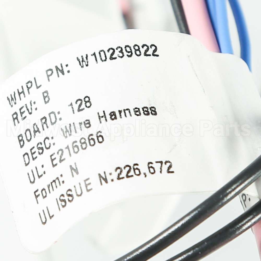 WPW10239822 Whirlpool Harns-Wire
