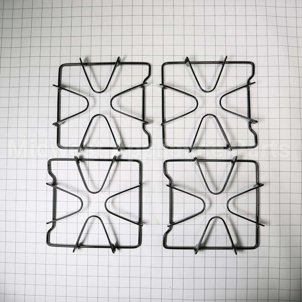 WPW10268483 Whirlpool Stove Oven Range 4 Piece Black Grate Kit