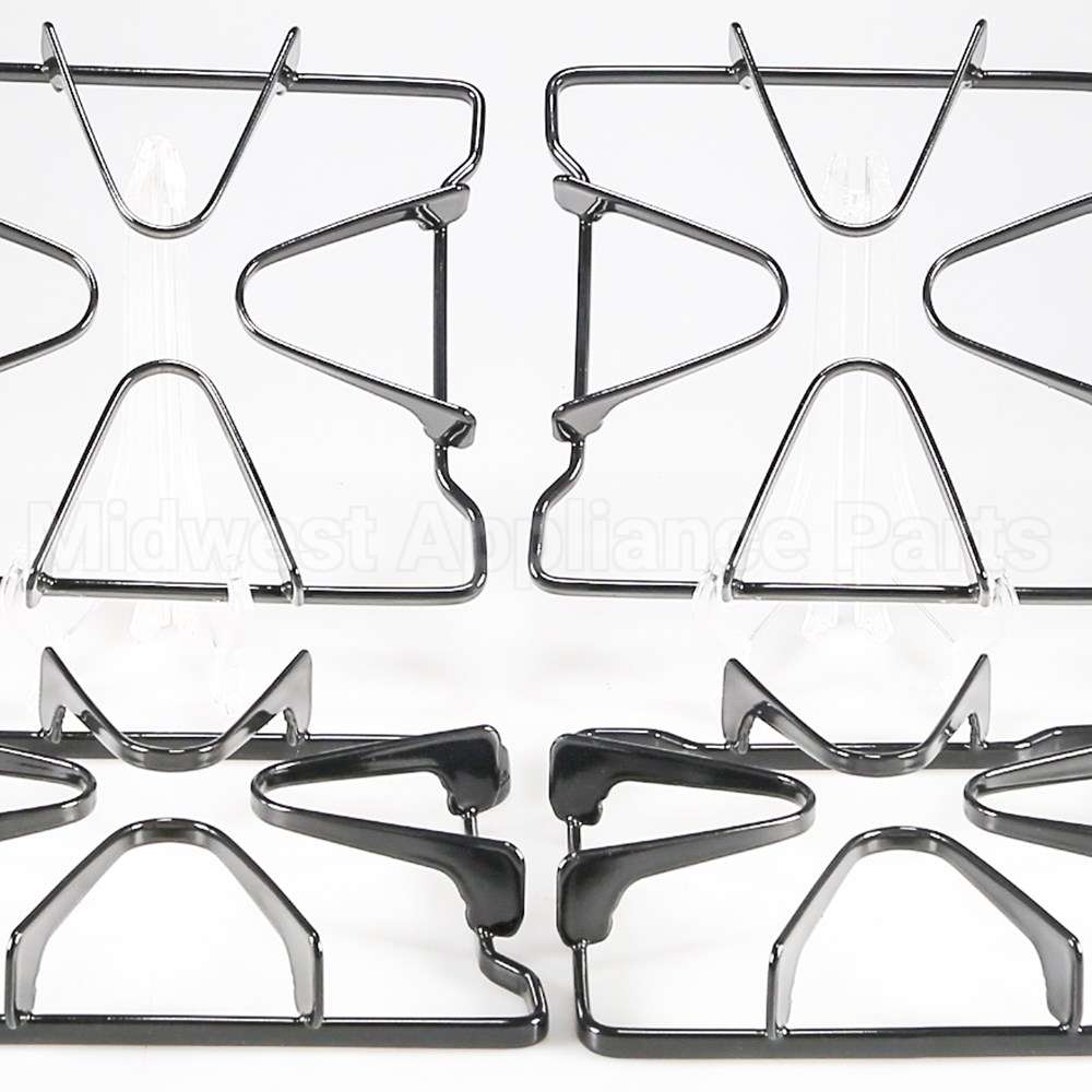 WPW10268483 Whirlpool Stove Oven Range 4 Piece Black Grate Kit