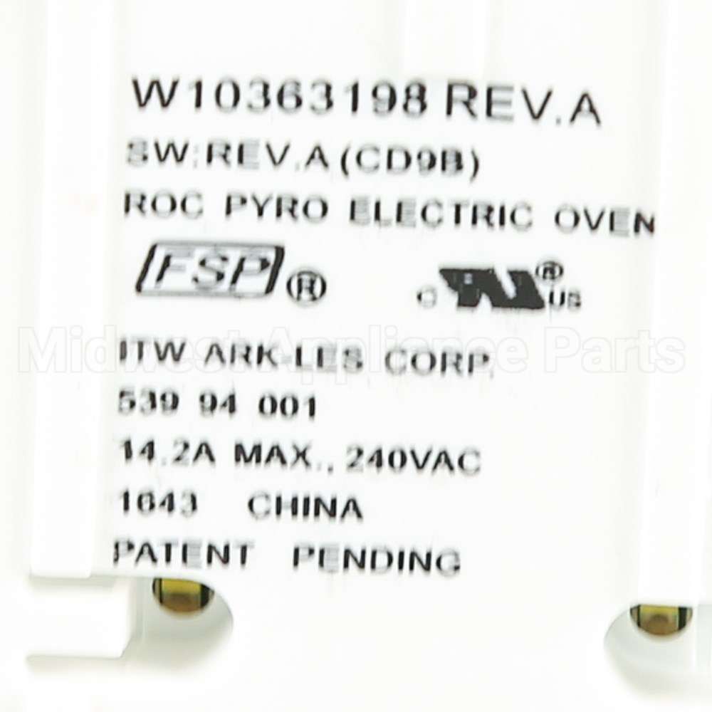 WPW10363198 Whirlpool Swtch-Oven