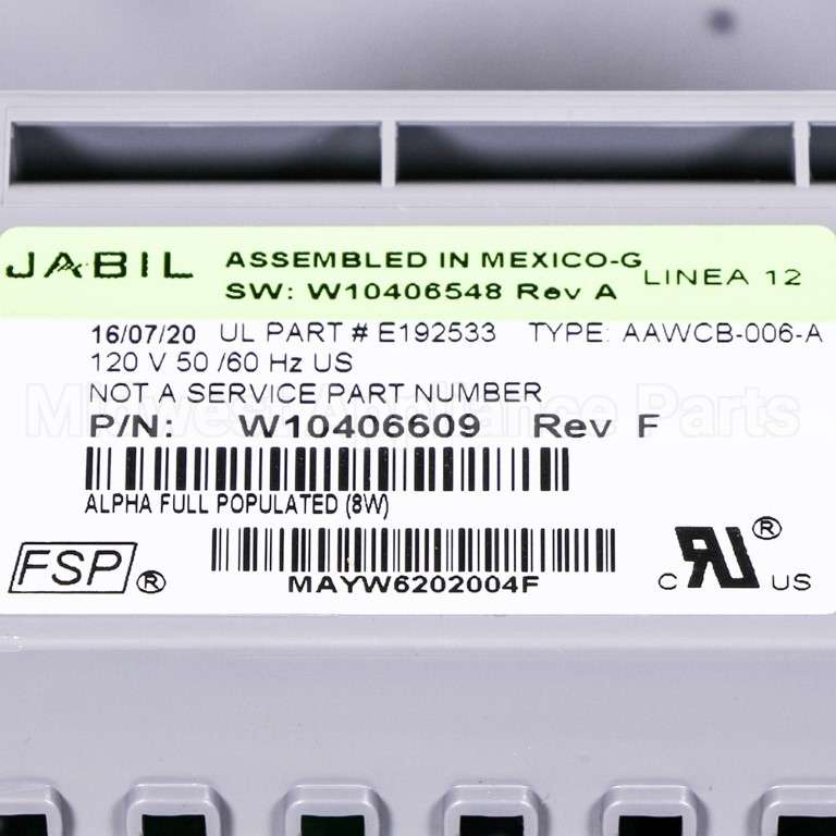 WPW10442139 Whirlpool Cntrl-Elec