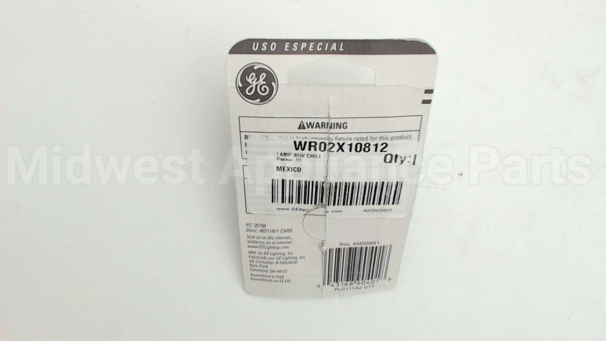 WR02X10812 GE Lamp 40W Chill