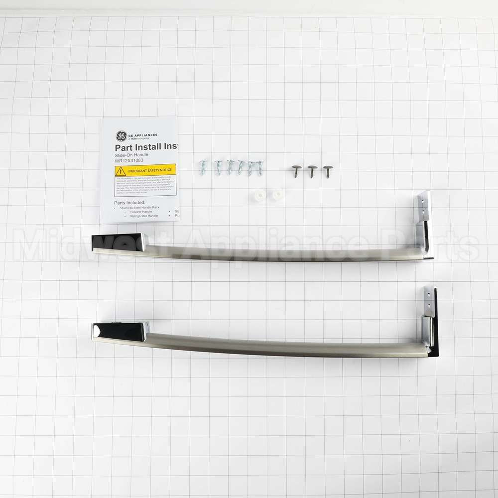 WR12X39565 GE Silver Handle Pack Assembly