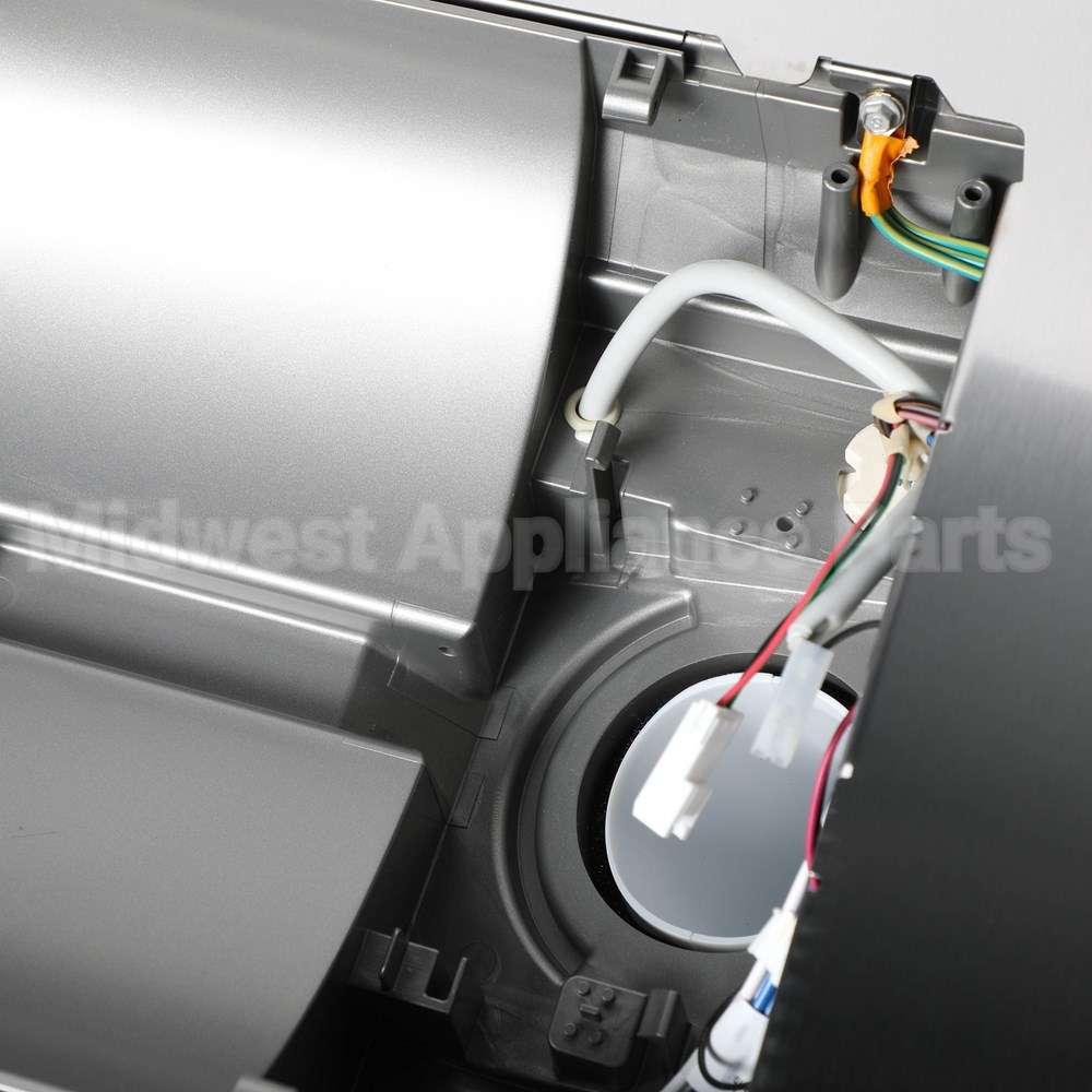 WR78X37441 GE Refrigerator Door - Left Hand Dispenser Stainless Steel