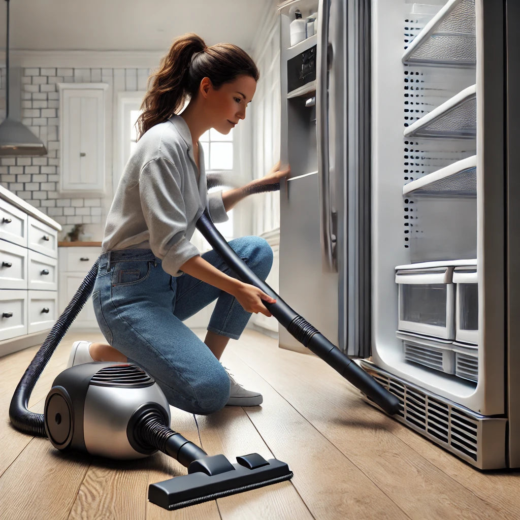 keep your refrigerator clean by cleaning the coils and under the appliance 