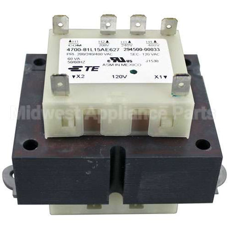 00-294500-00033 Compatible Vulcan 50/60 Hz 60Va Trans