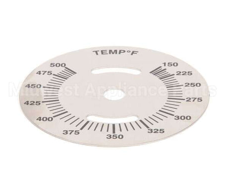 00-358539-00001 Vulcan Hart Plate,Dial Temperature