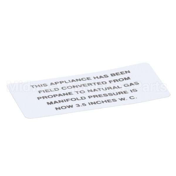00-421727-00002 Compatible Vulcan Plate, Propane To Natura L Gas
