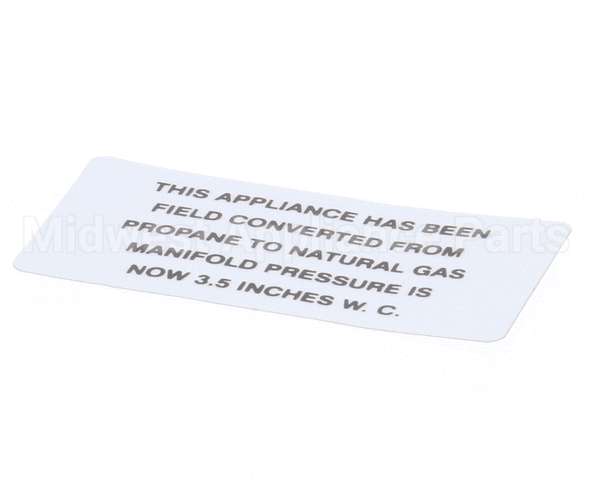 00-421727-00002 Vulcan Hart Plate,Propane To Natural Gas