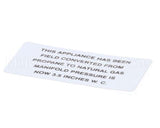 00-421727-00002 Vulcan Hart Plate,Propane To Natural Gas