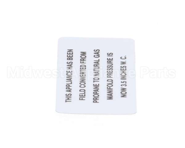 00-421727-00002 Vulcan Hart Plate,Propane To Natural Gas