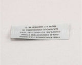 00-421727-00003 Vulcan Hart Plate,Propane To Natural Gas