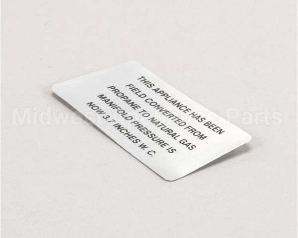 00-421727-00003 Vulcan Hart Plate,Propane To Natural Gas