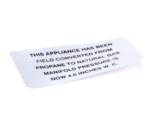 00-421727-00004 Vulcan Hart Plate,Propane To Natural Gas