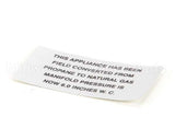 00-421727-00006 Vulcan Hart Plate,Propane To Natural Gas