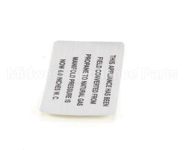 00-421727-00006 Vulcan Hart Plate,Propane To Natural Gas