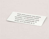 00-421727-00009 Vulcan Hart Plate,Natural To Propane Gas