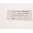 00-421727-00015 Compatible Vulcan Convrsion(Gas)Blank Labl