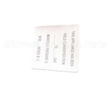 00-421727-00015 Vulcan Hart Label,Conversion (Gas) Blank