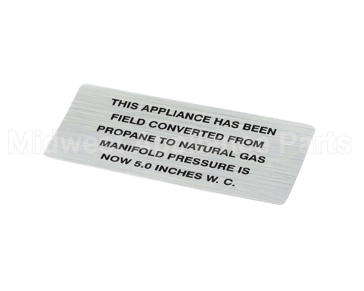 00-421727-00016 Hobart Plate,Propane To Nat Gas (5.0)