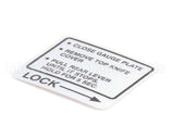 00-437239 Hobart Label,Instruction