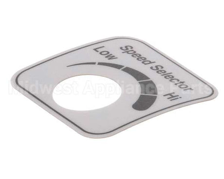 00-478265 Hobart Label,Speed Select (Domestic)