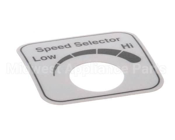 00-478265 Hobart Label,Speed Select (Domestic)