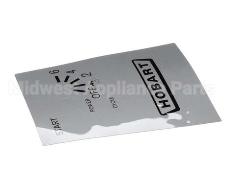 00-811835 Hobart Label,Control Panel Logo