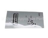 00-811835 Hobart Label,Control Panel Logo