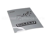 00-811835 Hobart Label,Control Panel Logo