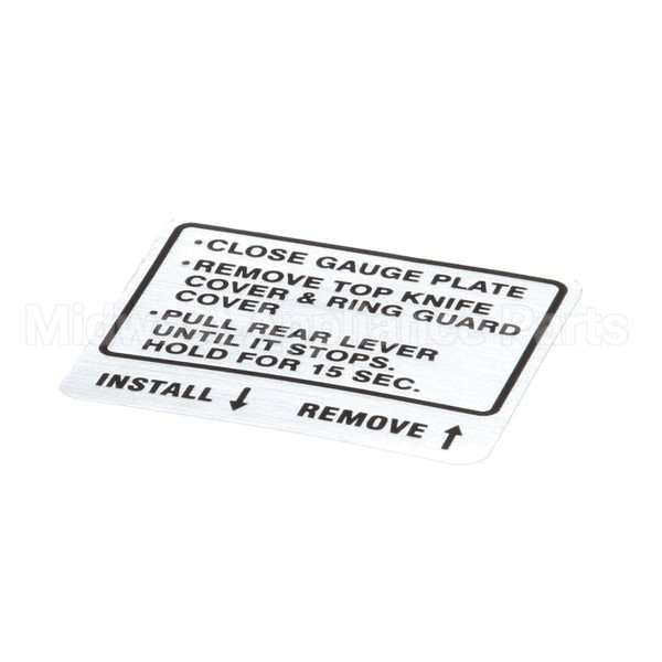 00-914681 Compatible Hobart Label, Instruction