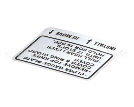 00-914681 Hobart Label, Instruction