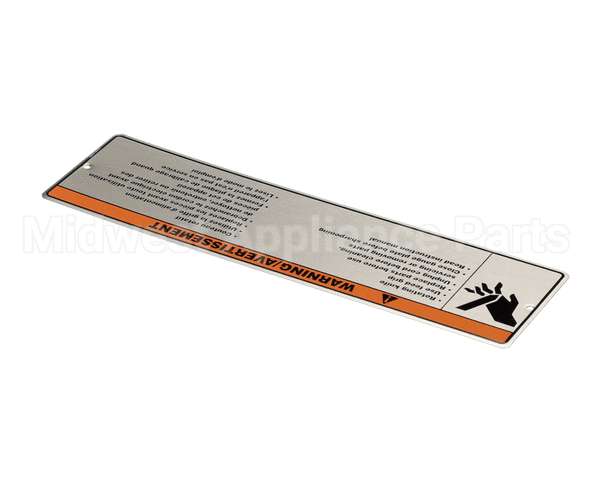00-916957-00017 Hobart Label, Warning