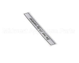 00-916957-00050 Hobart Label, Slicer Lifting Message