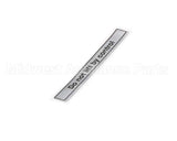 00-916957-00050 Hobart Label, Slicer Lifting Message